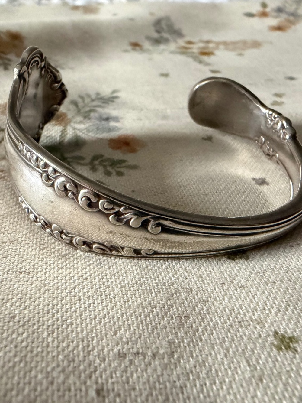 EUC Vintage Silverware Spoon/Fork Cuff Bracelet Silver Plated Semi-Adjustable